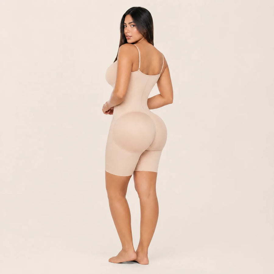 FAJA BELLA SHAPE en beige, vista de espalda