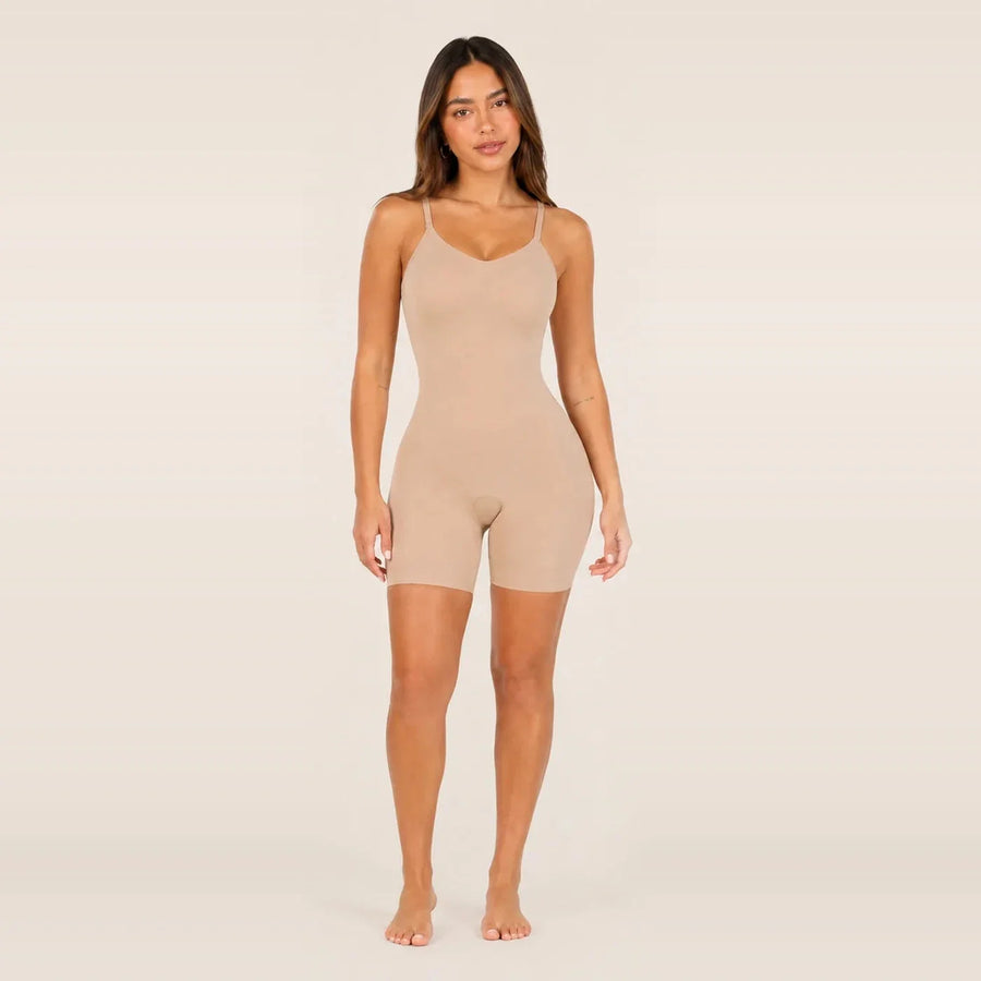 FAJA SHAPEFLEX CON ABERTURA en beige, de frente
