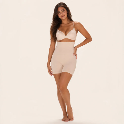 SHORT FAJA ALTO VELORA en BEIGE